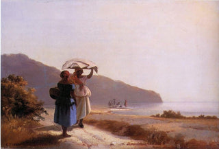 Camille Pissarro Two Woman Chatting by the Sea St. Thomas Wall Decal
