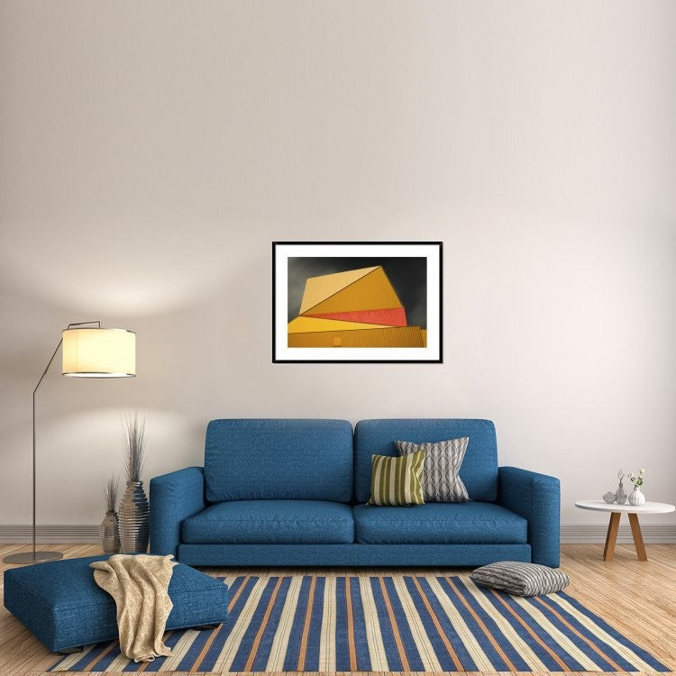 "The Yellow Roof" Framed Digital Print by Gilbert Claes, 44x32"