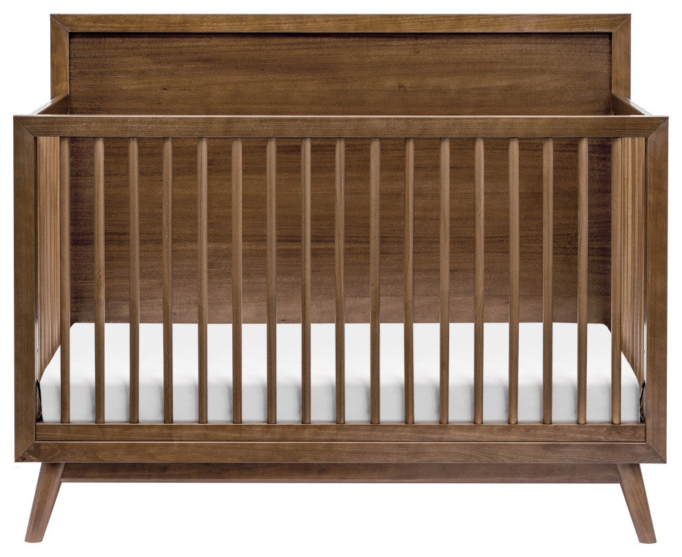 Palma 4-in-1 Convertible Crib With Toddler Bed Conversion Kit, Natural Walnut