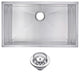 Zero Radius Single Bowl Undermount Kitchen Sink With Drain And Strainer