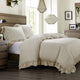 Lily Washed Linen Comforter Set, 3 Piece, Light Tan, Queen