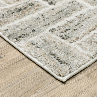 Canton Herringbone Ivory/Beige Indoor Area Rug, 1'10"x7'6"