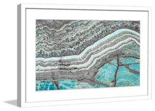 "Aqua Layers" Framed Painting Print