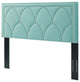 Headboard, Full Queen Size, Velvet, Blue, Modern Contemporary, Bedroom Master