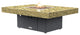 Rectangular Fire Pit Table, 48x36, Natural Gas, Santa Cecillia Top, Gray
