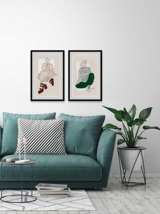 Never Look Back Diptych, 2-Piece Set, 16x24 Panels