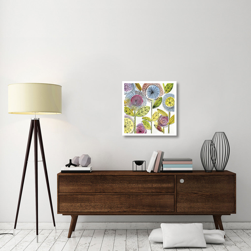 "Watercolor Flowers" Digital Paper Print by Anne Tavoletti, 26"x26"