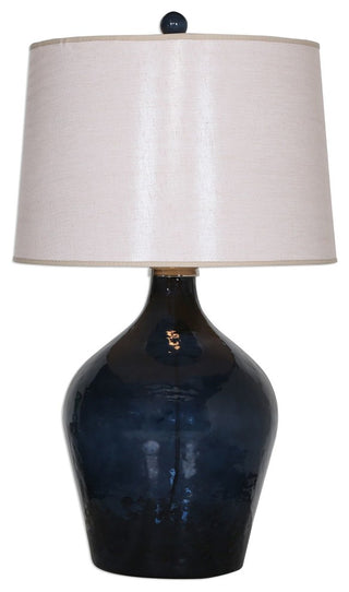 Uttermost Lamone Blue Glass Lamp