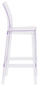 Ghost Barstool With Square Back in Transparent Crystal