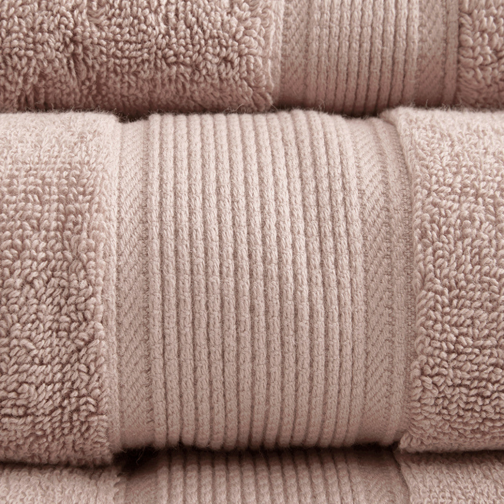Madison Park Signature 800GSM Antibacterial 8-Piece Bathroom Towel Set, Pink