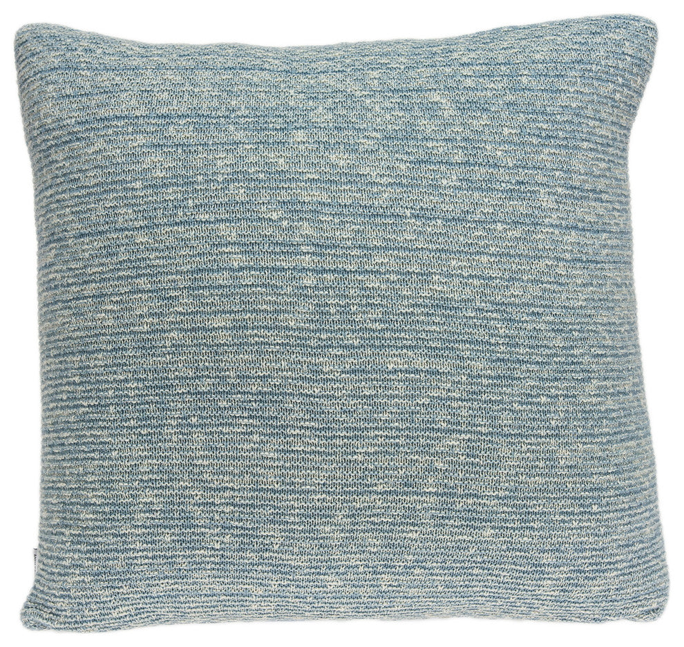 Parkland Collection Tobi Transitional Blue Pillow Cover With Poly Insert