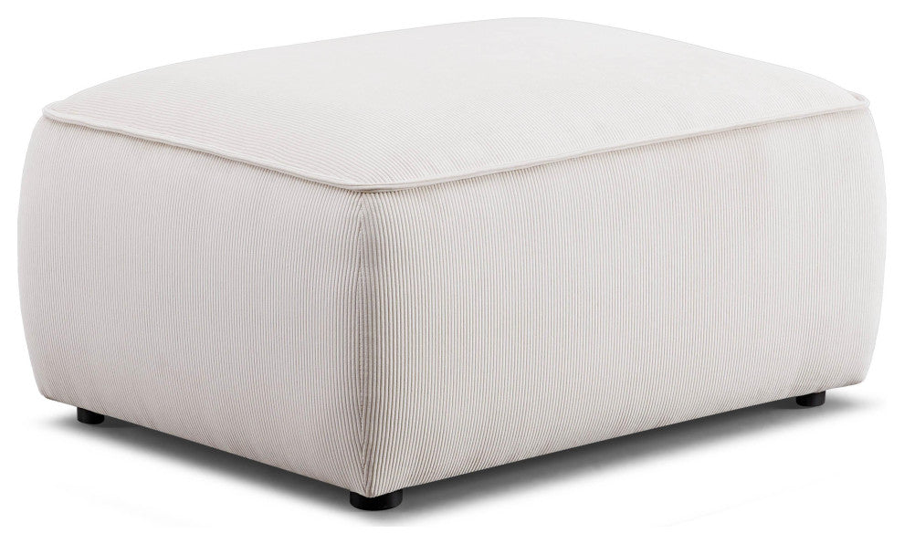 Travie Ottoman, White Sand