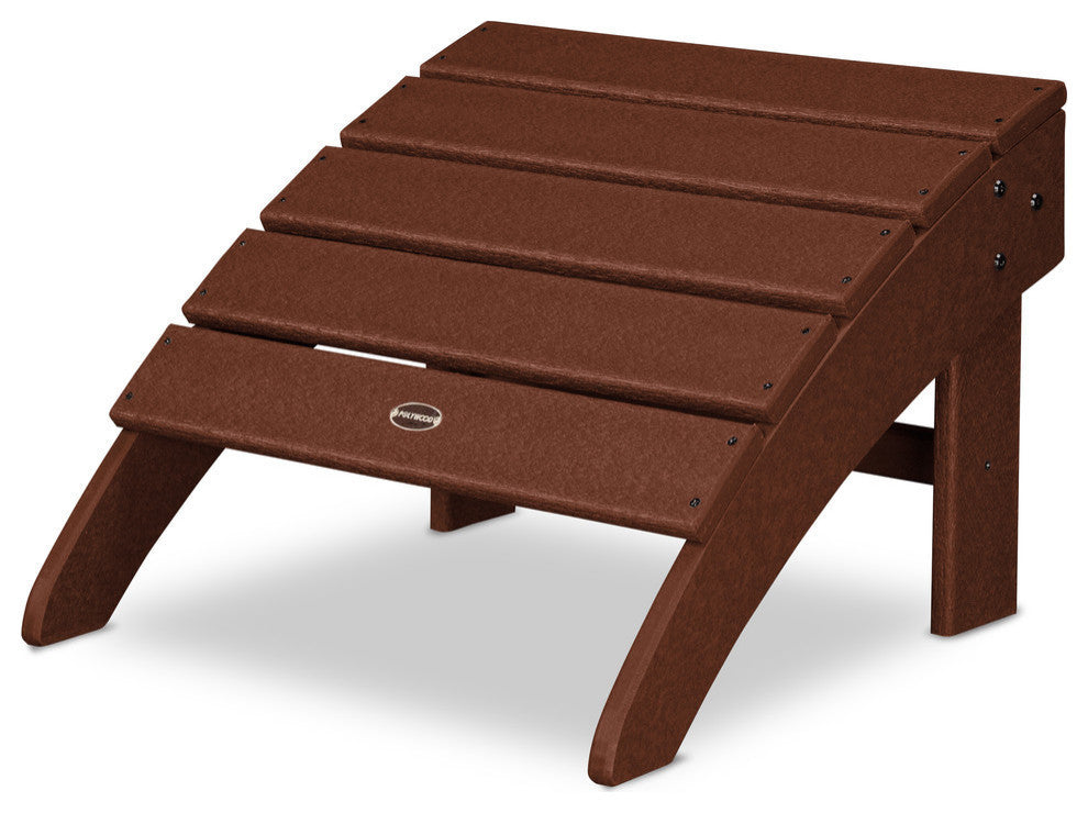 Polywood Palm Coast Ottoman, Mahogany