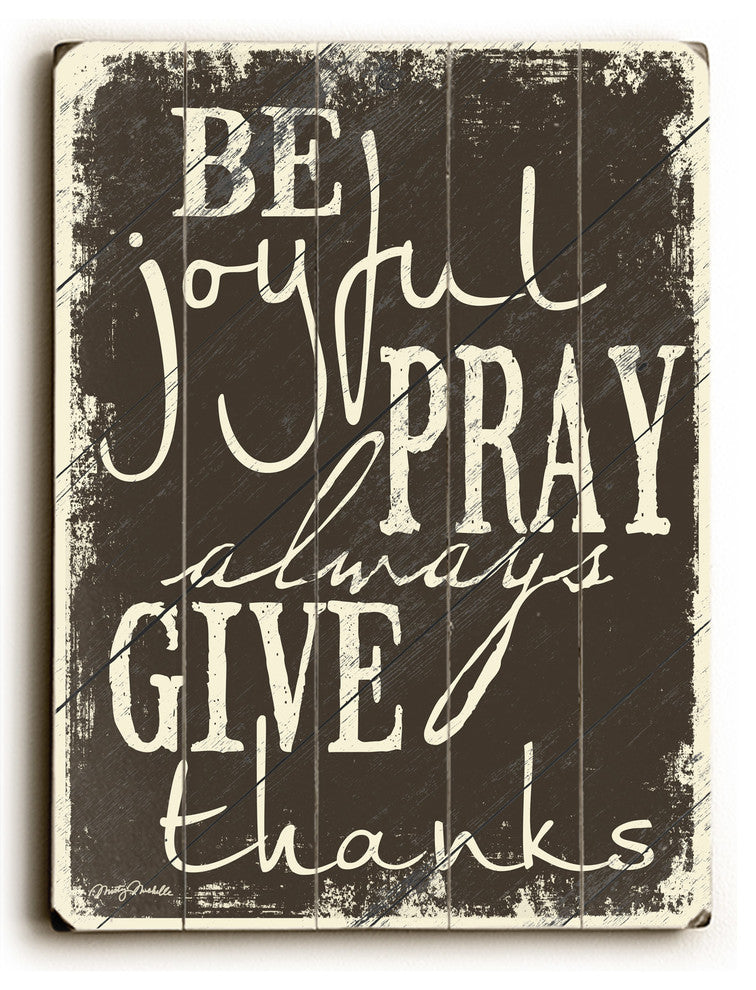 Be Joyful Wooden Sign