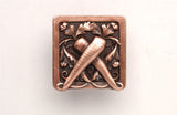 Leafy Carrot Knob Antique Brass, Antique Copper