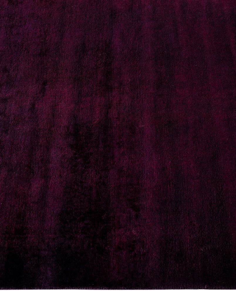 Overdyed One-of-a-Kind Hand-Knotted Area Rug Purple, 2' 5" x 16' 4"