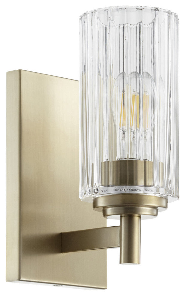Quorum 502-1-80 One Light Wall Mount, Aged Brass Finish
