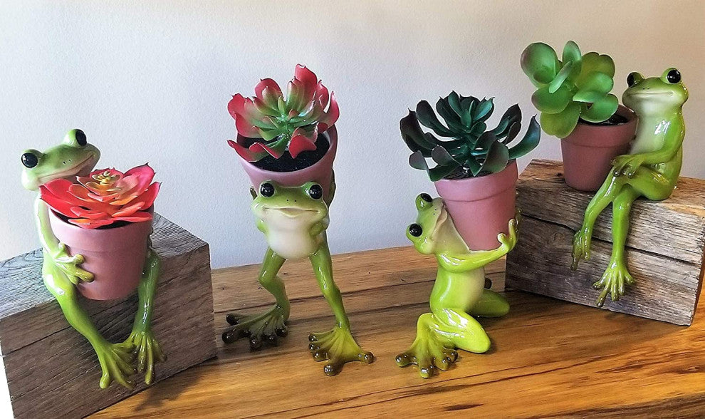 Sitting Frog Cute Animal Succulent Indoor Outdoor Flower Pot Planter Container