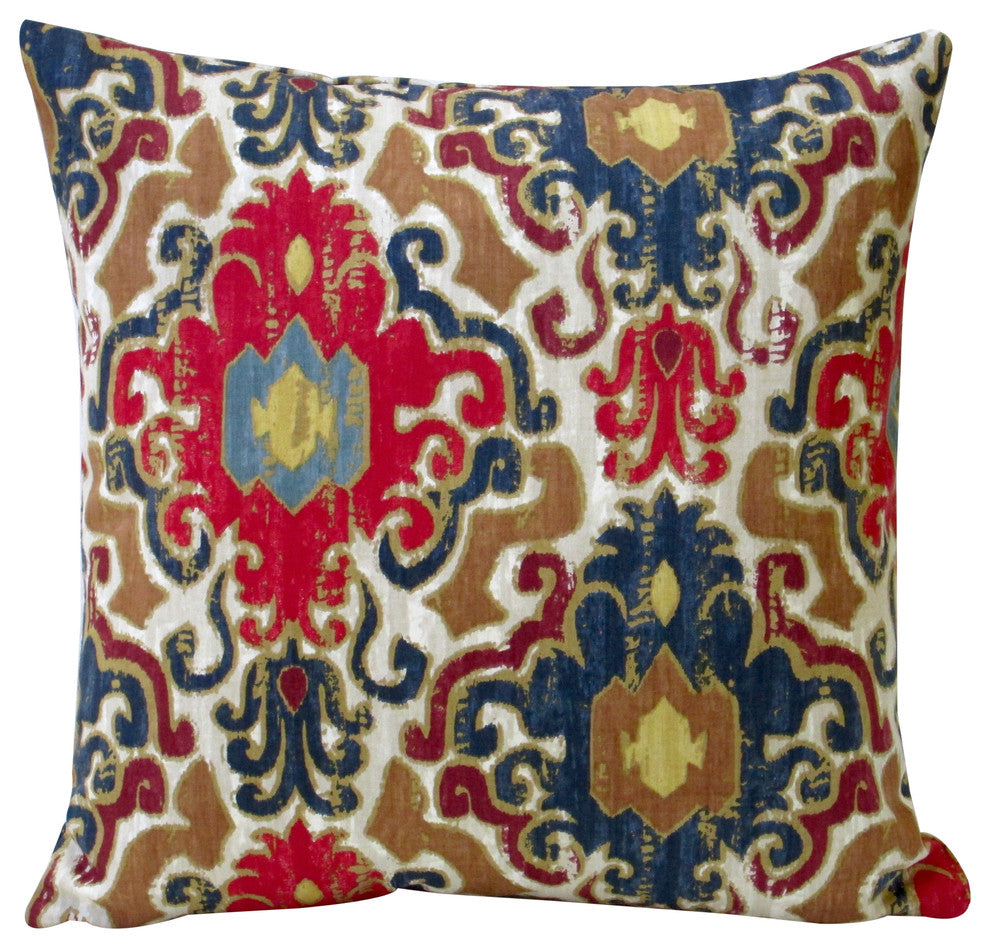 Indoor Toroli Jewel Or Aqua Venetian Style Antique 20x20 Throw Pillow