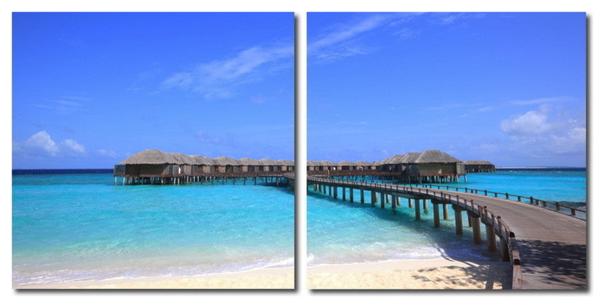 Baxton Studio Bridge To Paradise Mounted Photography Print Diptych