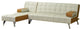 Adjustable Sofa, Beige and Brown PU PU, Fire Proof Foam, Bott Beige and Brown PU