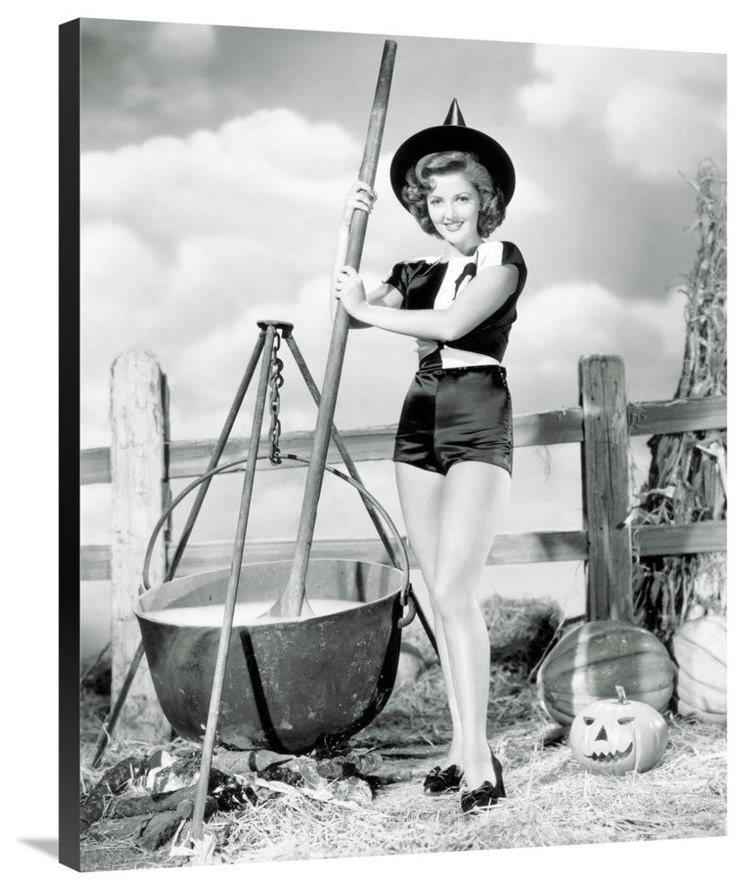 "Halloween Witch - Martha Vickers" Canvas by Hollywood Photo Archive, 29x36"