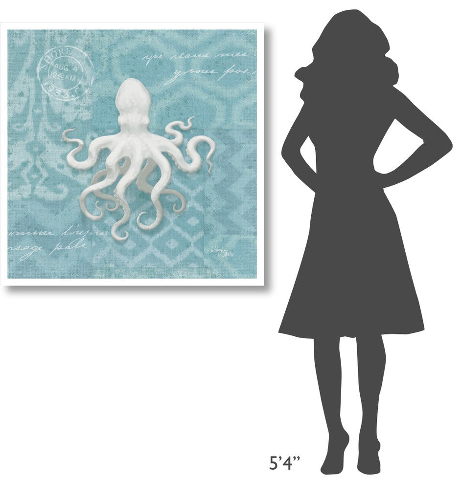 "Coastal Elegance II Light" Digital Paper Print by Wellington Studio, 38"x38"
