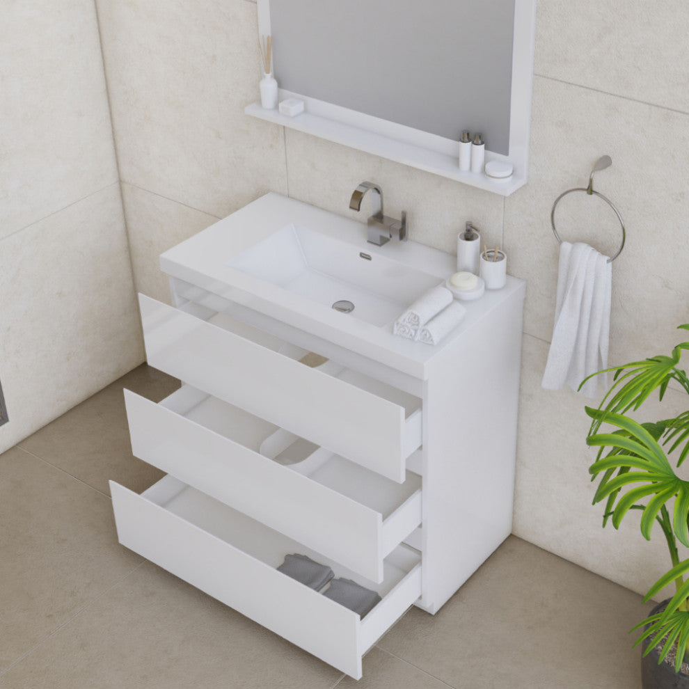 Paterno 36" Bathroom Vanity With Sink, White