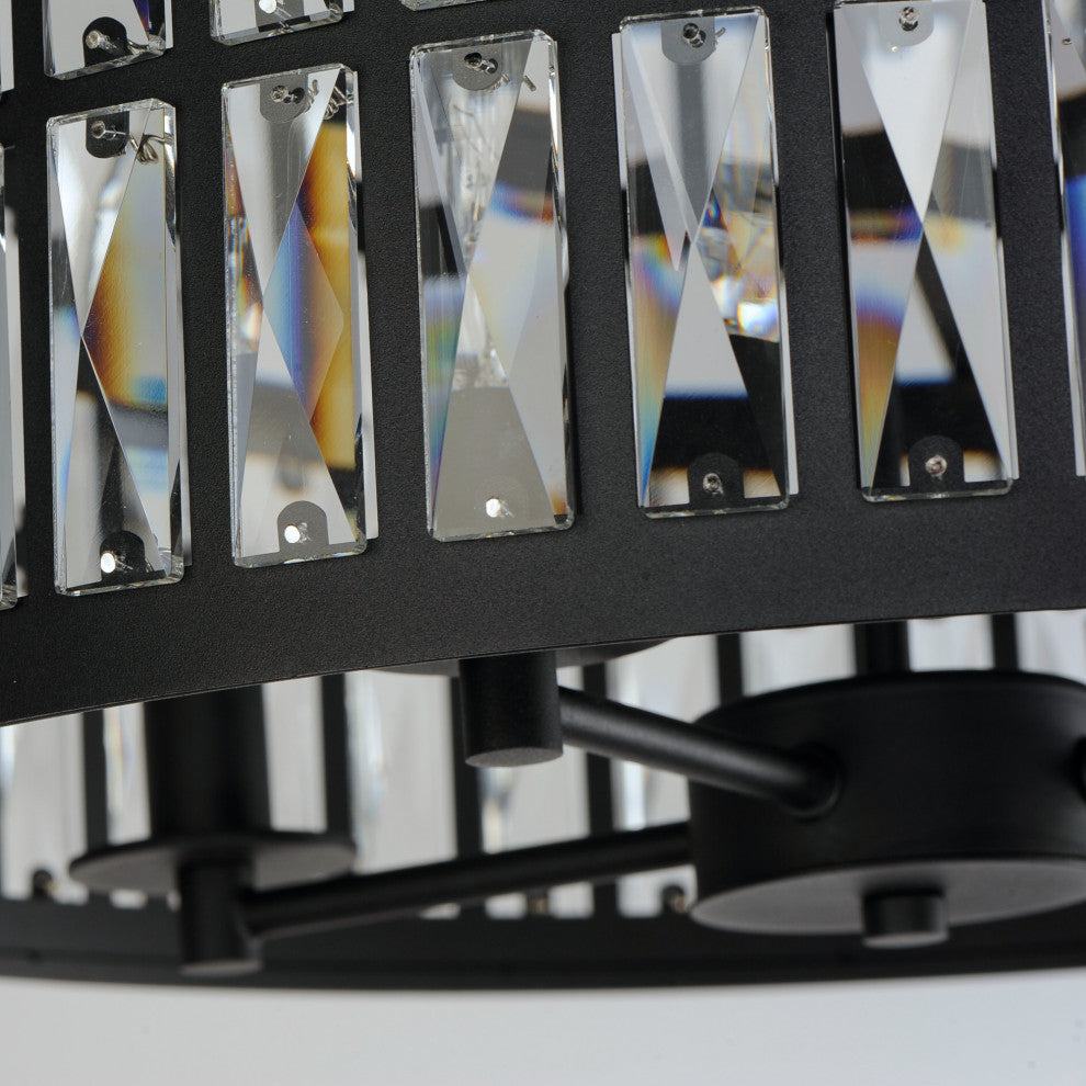 Maxim 21815BC Madeline 4 Light 20"W Crystal Pendant - Black