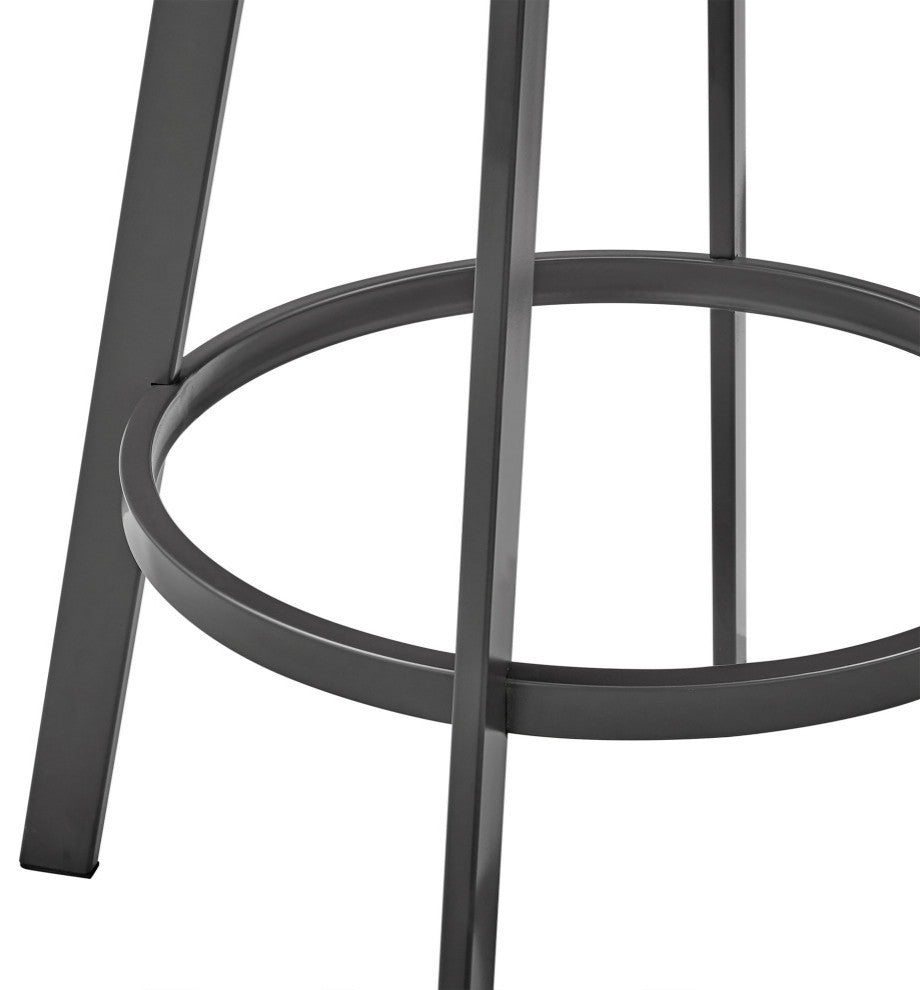 Chelsea 30" Swivel Bar Stool, Java Brown Finish and Chocolate Faux Leather