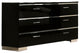 Metal and Wood Dresser with 6 Drawers, Black