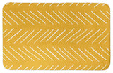 Yellow and White Modern Chevron 34x21 Bath Mat