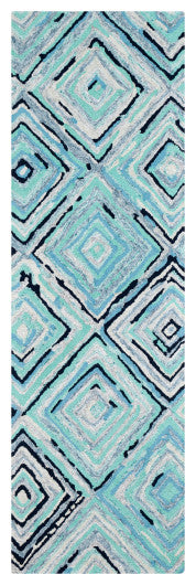 Surya Serafina SRF-2025 5'x7'6" Rug, Blue/Ice Blue/Teal/Navy/Denim/Ivory/Gray