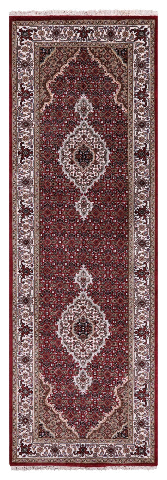 Persian Tabriz Handmade Wool & Silk Runner Rug 2' 8" X 8' 1" - Q13031