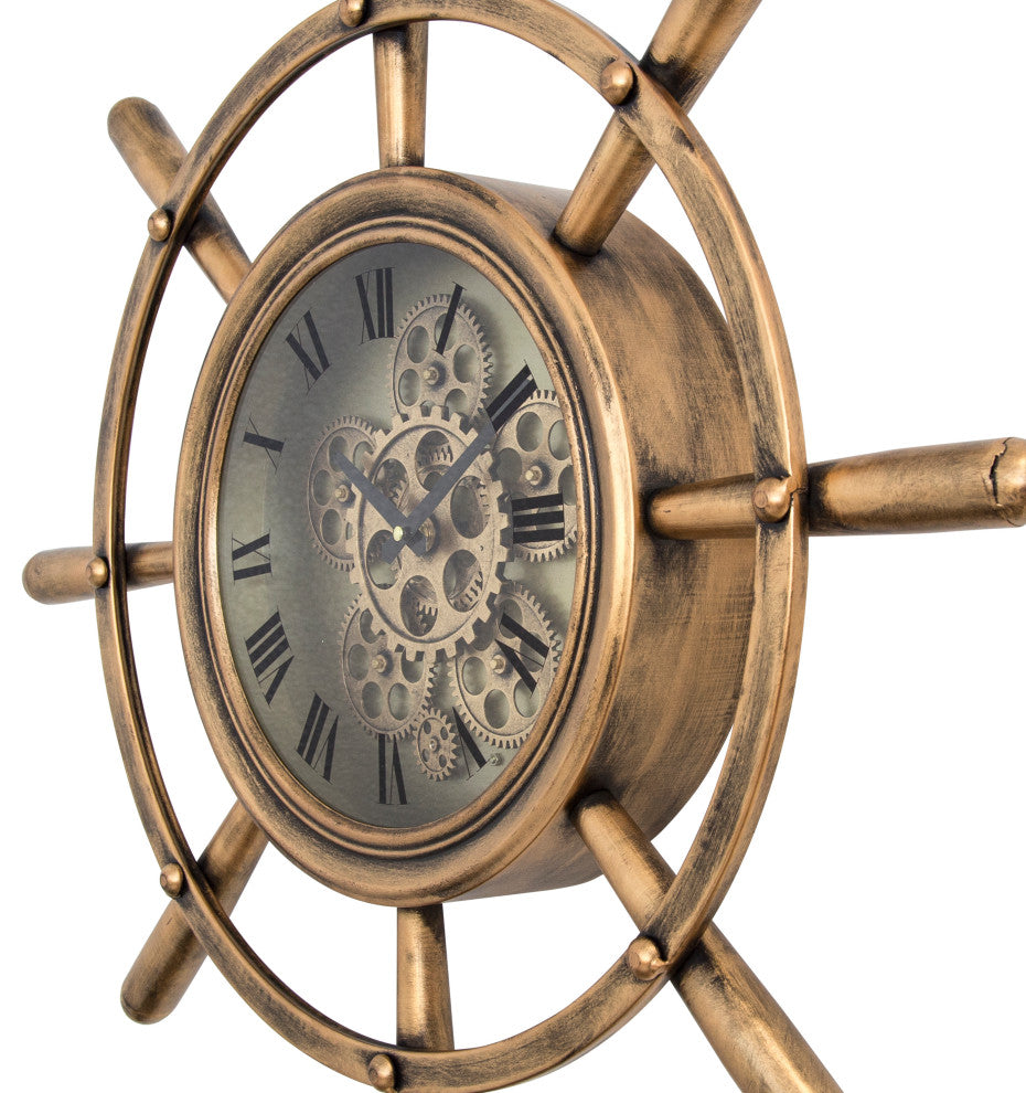 Ship's Wheel Wall Clock