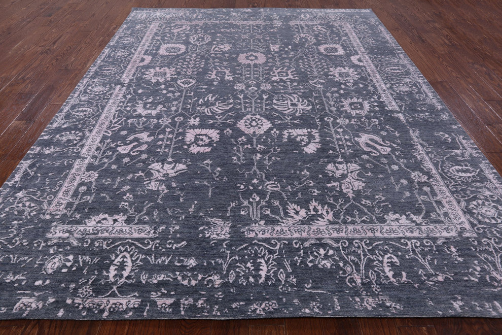 Persian Wool and Silk Handmade Rug 8' 0" X 9' 10" Q7037