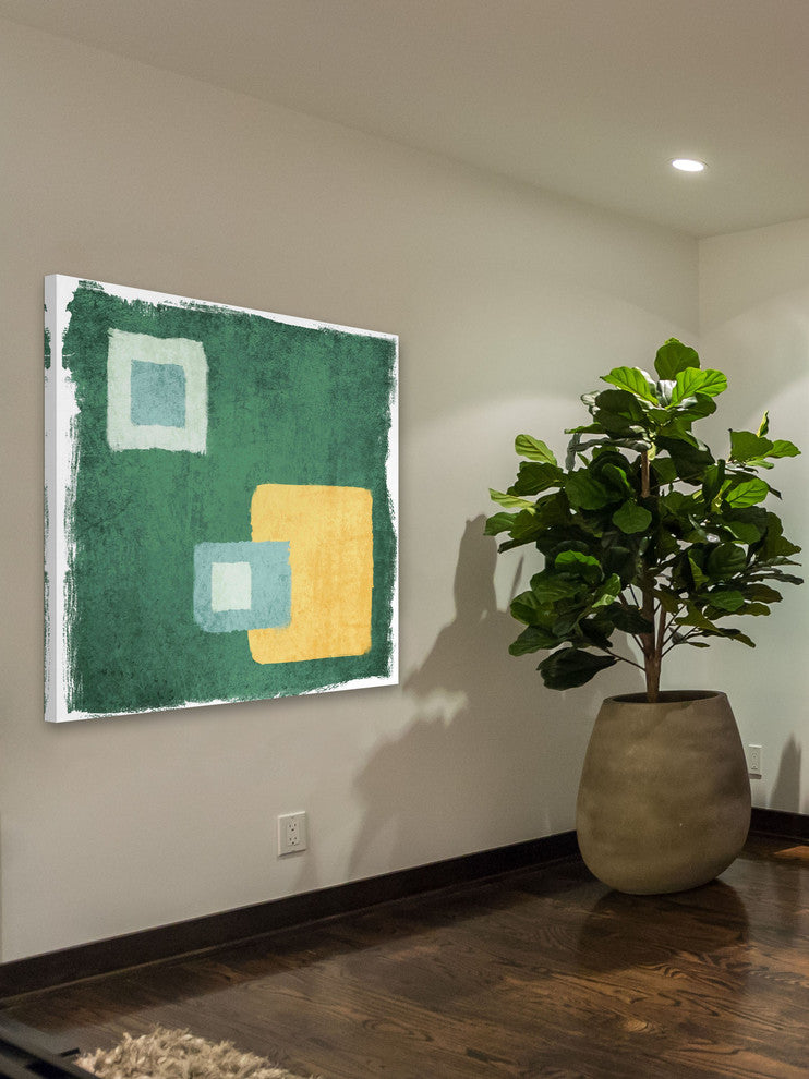 "Green and Yellow" Painting Print on Canvas by Irena Orlov