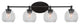 Capri 4-Light Bath Bar, Matte Black/Clear Bubble