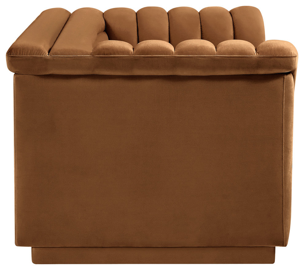 Cascade Upholstered Set, Saddle, Velvet, Loveseat