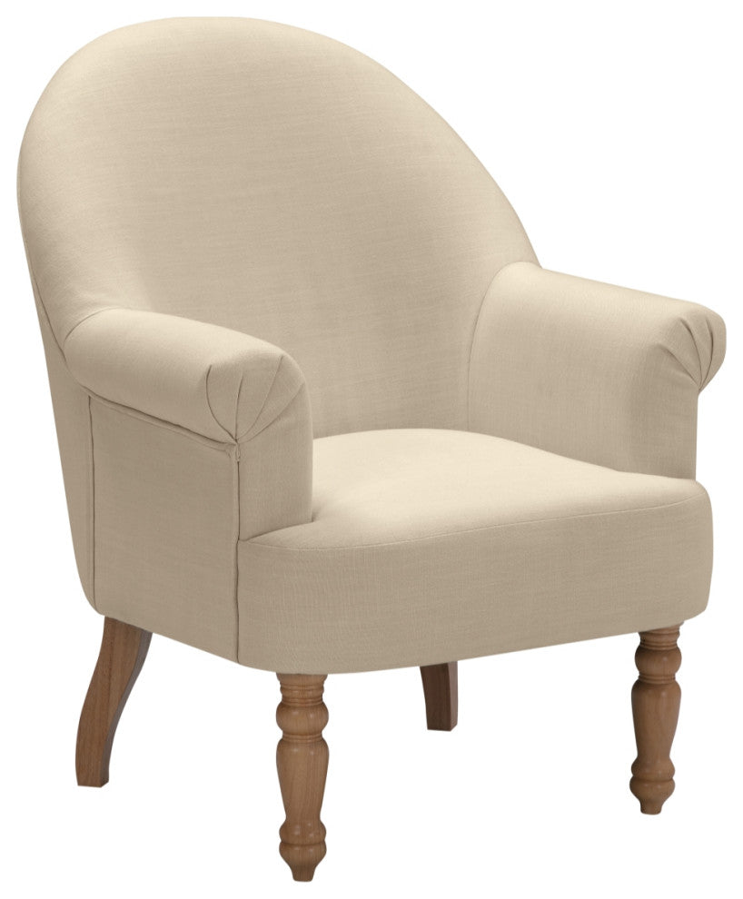 Rustic Manor Ronaldo Accent Chair Upholstered, Linen, Light Beige