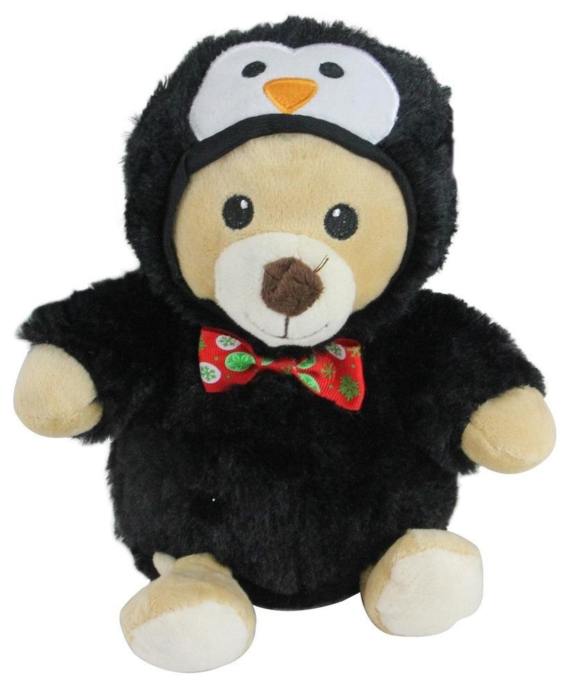 Plush Teddy Bear Stuffed Animal Figures in Christmas Costumes, 8", 3-Piece Set