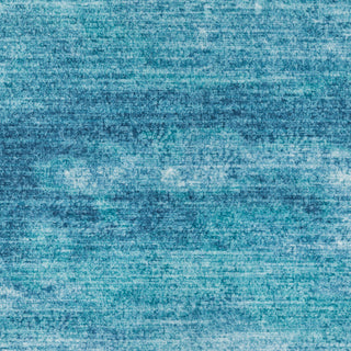 Sasha Abstract Sky Machine Washable Blue/ Ivory Area Rug Mat 5' x 7'