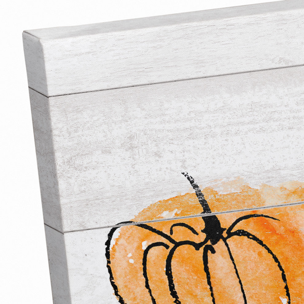 Watercolor Pumpkins 12x18 Canvas Wall Art