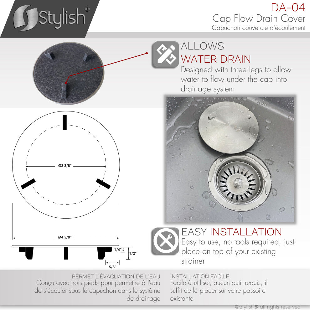 Stylish CapFlow Drain Cover