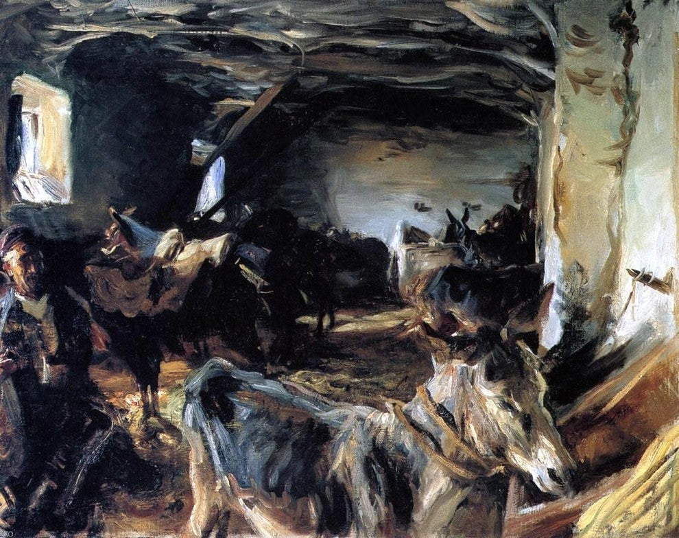 John Singer Sargent Stable at Cuenca, 20"x25" Gallery Wrapped Canvas Print