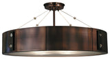 Oracle 4-Light Semi-Flush Mount, Roman Bronze With Ebony Accents