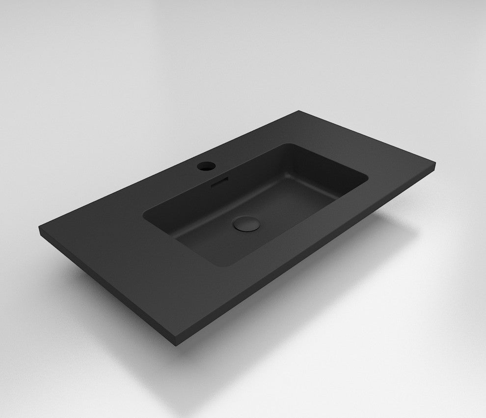 Moore integrated Black sinks, 36"
