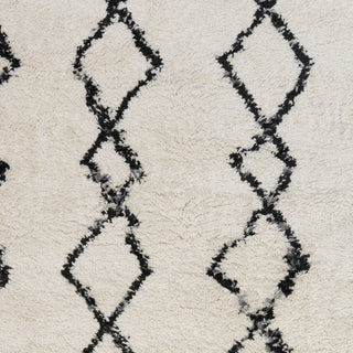 Aspen Shag Polypropylene Area Rug, Cream/Gray, 2'2" X 10'