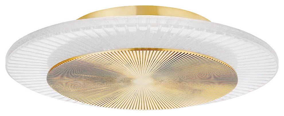 Corbett Lighting 328-16 Topaz 16"W LED Flush Mount Ceiling - Vintage Polished