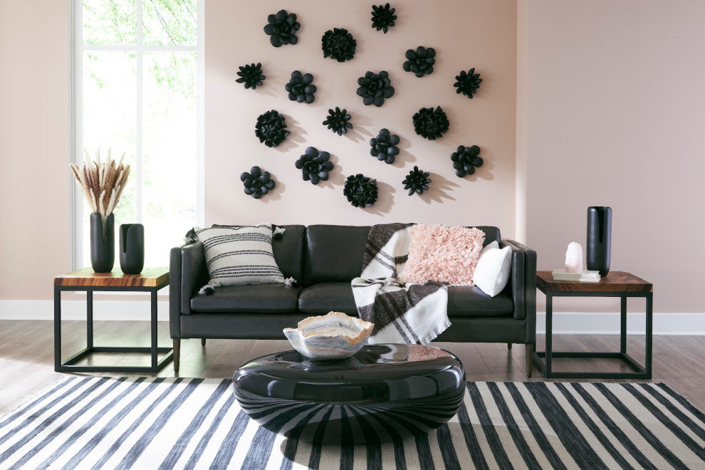 Laui Succulent Wall Art, Smallooth Matte Black